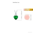 thumbnail image 4 of ANGARA Natural Heart-Shaped Emerald Rabbit Ear Bale Pendant in Platinum for Women (Size-5mm) | May Birthstone, Birthday, Anniversary, Jewelry Gift for Women | Natural Emerald Necklace, 4 of 8