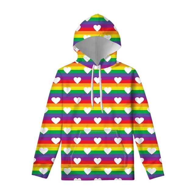 Sweat à Capuche Motif Rayures pour Hommes Femmes Imprimé 3D LGBT Gay Pride Manches Longues Sweat à Capuche Pull de Rue