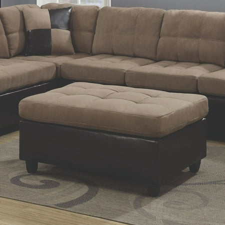 Coaster Company Chocolate Microfiber Ottoman Coaster Company Chocolate Microfiber Ottoman