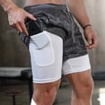 thumbnail image 2 of Men's 2-in-1 Mesh Workout Shorts, Breathable Running and Basketball Style, 2 of 4
