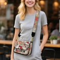 thumbnail image 2 of ZUXONGSY Corgi Snowflake Woodgrain Print Shoulder Bag for Women Waterproof Crossbody Purse PU Leather Satchel with Adjustable Wide Strap for Daily Use Shopping, 2 of 7