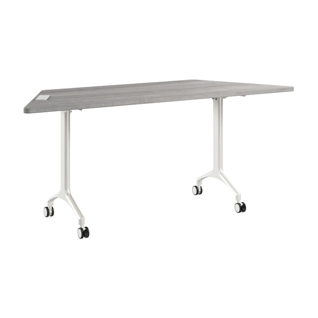 Synergy Table de Conférence Modulaire Trapézoïdale de 72 Pouces en Gris - Bois d'Ingénierie