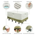thumbnail image 4 of Muyoka Cubierta para muebles de patio Juego de muebles de patio rectangulares Cubiertas impermeables Juego de mesa para exteriores con correa de hebilla ajustable y 4 rejillas de ventilación Tela Oxfo Muyoka Hogar, 4 of 7