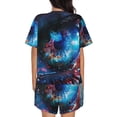 thumbnail image 6 of Fotbe Modern Colorful Eyes Print Pajama Set for Women 2 Piece Loungewear Short Sleeve Tops and Shorts Set Soft Sleepwear-4X-Large, 6 of 7