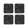 thumbnail image 2 of Balery 4 Pcs Black Scientificleather Coasters Set, Drink Table Cup Coasters For Living Room Kitchen Coffee Decor, 2 of 9