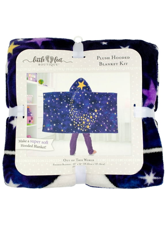 Little Feet Boutique Out of this World Celestial Plush Hooded Blanket Kit
