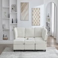 thumbnail image 5 of Yardi Yarda Modular Sectional Sofa with Chaise, U Shaped Oversized Sectional Couches with Storage Ottoman, Freely Combinable 6-Seat Convertible Sectionals for Indoor, Beige, 5 of 20