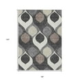 thumbnail image 3 of 8' X 10' Gray Beige And Taupe Ogee Washable Indoor Outdoor Area Rug, 3 of 5