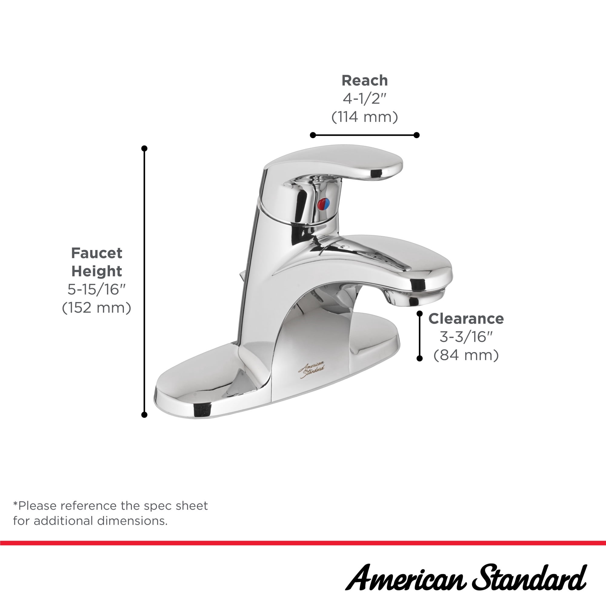 American Standard 7075004.243 Colony Pro 1.2 GPM Centerset Bathroom Faucet - Black