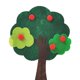 thumbnail image 2 of Adorno para tarta serie bosque, fieltro verde, árbol pequeño, árboles, hierba, 2 of 3