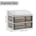 thumbnail image 4 of Organizador de Maquillaje de Bargains Únicos para Encimera con 2 Cajones Transparentes para Lociones, Labiales y Brochas, 4 of 7