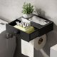 thumbnail image 2 of Porta Rollos Papel De Baño Con Cajón Para Toallitas Adhesivo Color Negro, 2 of 6