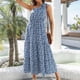 thumbnail image 2 of Vestido largo de playa para mujer, bohemio, de verano, con un hombro, sin mangas, con cordones, fluido, escalonado, para fiesta, playa Pompotops  ghjkhdj4082, 2 of 9