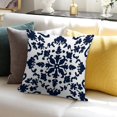 thumbnail image 7 of Blue And White Pioneer Flower Pillow Covers,Blue And White Pioneer Flower Throw Pillow Covers 24"×24" ,Living Room Sofa Couch Pillow Covers,Decorative Pillow Covers, 7 of 7