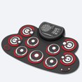 thumbnail image 4 of Tambor electrónico de escritorio enrollado a mano con altavoz de audio recargable para practicar juegos DTX pedal plegable portátil de silicona, 4 of 5