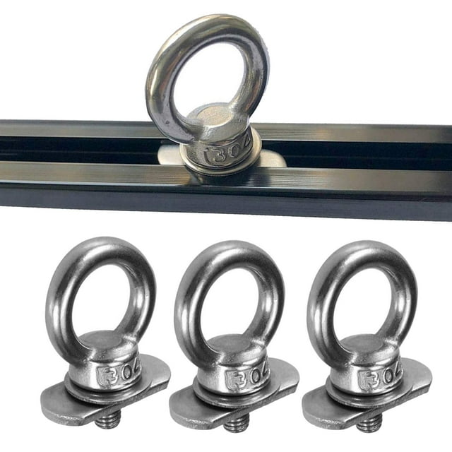 Adaptador de liberación rápida Macarena Tuerca de tornillo de pista de kayak Acero inoxidable 3 uds