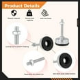thumbnail image 4 of 4 Packs Leveling Feet, Heavy-Duty Furniture Leveler Feet with Locking Nuts, Adjustable M8 Leveling Screw Legs for Furniture Machine Workbench, 2.36"H, 4 of 7