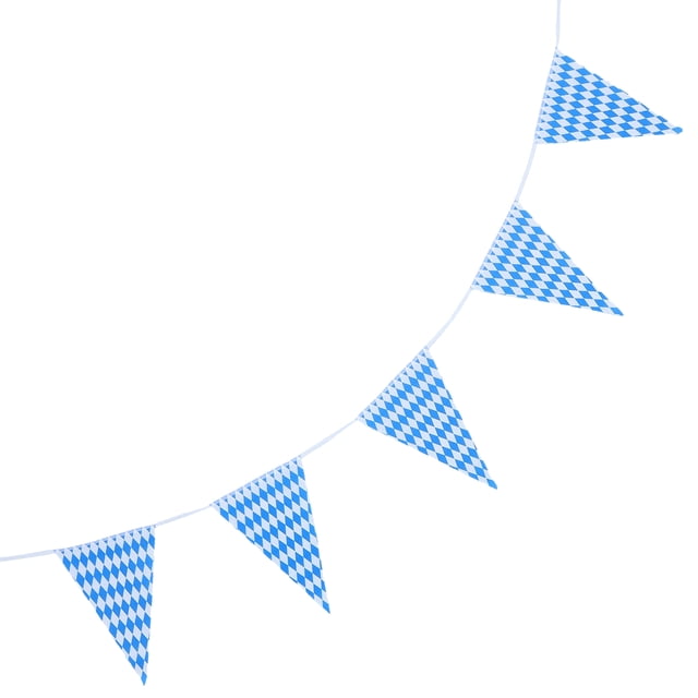 YSNOOWE 1 Set Triangular Sky- Polyester Bavarian Pennant Banner for Oktoberfest Celebrations and Festivals