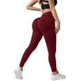 thumbnail image 2 of Anti Cellulite Leggings for Women 3D Anti Cellulite Leggings for Women Push Up Yoga Pants Butt Lift Booty Workout Tights Scrunch Butt Lifting Leggings Tummy Control Compression Pants Wine L, 2 of 5