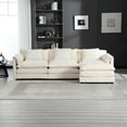 thumbnail image 7 of Modular Cloud Sofa With L-Shape  Sectional Sofa With Removeable Ottoman,Beige, 7 of 7