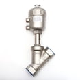 thumbnail image 3 of 1/2" 3/4" 1" 2" Stainless Steel Pneumatic Threaded Angle Seat Valve Y Type High Temperature Steam Threaded Angle Seat Valve ,Easy to Install, 3 of 6