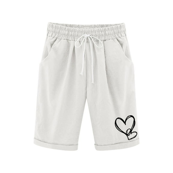 Lenpel Boys Girls' Bermuda Shorts Casual Elastic Waist Drawstring Printed Knee Length Shorts with Pockets Children Summer Clothes