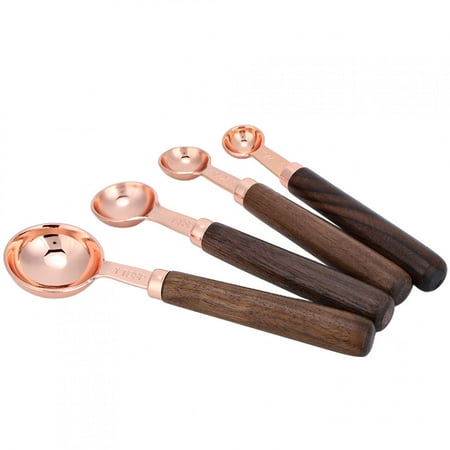 

ESTINK 4PCS/Set Rose Gold Stainless Steel Measuring Cups Measuring Spoon For Household Kitchen Baking Gadget Stainless Steel Measuring Scoop