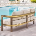 thumbnail image 2 of COMLAX FIELD Outdoor Furniture Set, 3-Piece Metal Patio Conversation Set with 6" Thick Cushions, Outdoor Couch and Patio Chairs Set, 2 of 6