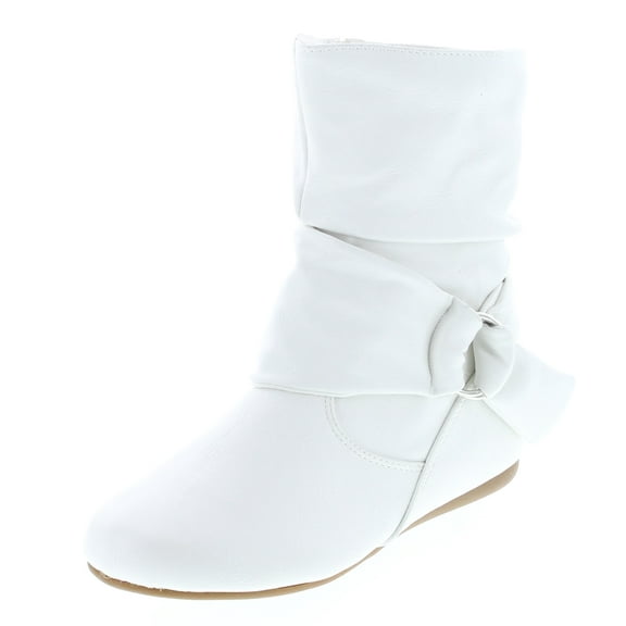 Static Footwear Selena-58 Women's Fashion Mid Calf Flat Heel Side Zipper Slouch Boots