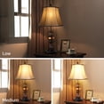 thumbnail image 2 of Skdwakiz 22" Table Lamps Set of 2, Lamps for Bedroom with USB Charging Ports, 3 Way Dimmable Touch with Linen Fabric Lampshade, Modern Small Table Lamp for Nightstand, Living Room (Bulbs Include), 2 of 10