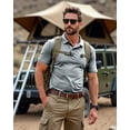 thumbnail image 5 of NY Threads Men's Polo Shirt Short Sleeves UPF 50+ Quick Dry Performance Tactical Pique Jersey Golf Shirt, Large, Light Grey, 5 of 7