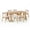 Light Beige/Natural Oak, variant on GDF Studio Crystal Mid Century Modern Fabric Upholstered 7 Piece Dining Set, Mint and Walnut