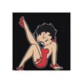 thumbnail image 5 of Betty Boop Women's T-Shirt, Graphic Print Cartoon Betty Boop Crop Top Shirt Black - L, 5 of 6