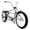 Matte Gray, variant on Tracer Leopard GT Chopper Stretch Cruiser Bike, 26" Wheel, Triple Tree Fork, Front Disc Brake, Rear Coaster Brake, 1-speed, for Men, Blue