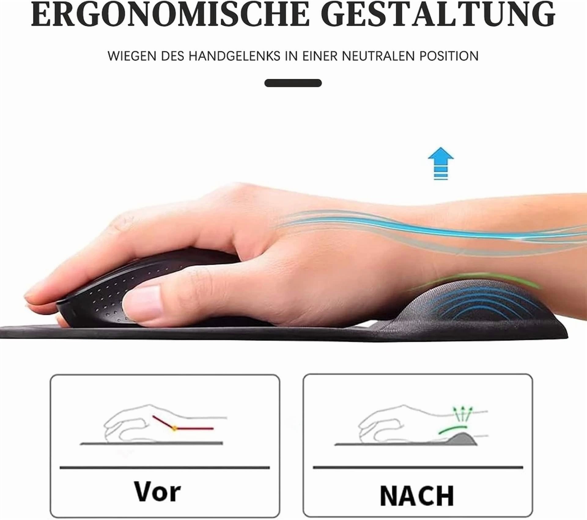BUTTERFLY- Mouse Pad With Wrist Support, Portable And Comfortable Mouse Pad Suitable For Co