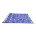 thumbnail image 2 of Ahgly Company Machine Washable Indoor Square Abstract Blue Contemporary Area Rugs, 5' Square, 2 of 4