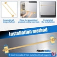 thumbnail image 3 of 2sets Magnetic Curtain Rods for Metal Doors, Adjustable 17.3-33.4 inch No Drill Curtain Rod for Window, Fridge, Cabinet, Iron Rod, 3 of 12