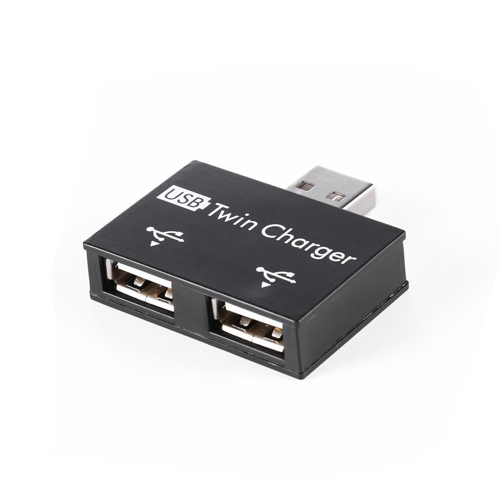 delvist salat Port Aktudy USB2.0 Male to Twin Charger Dual 2 Port USB Splitter Hub Adapter  Converter - Walmart.com