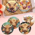 thumbnail image 4 of Goyunwell 8 Pack Diamond Art Coasters Kits - Highland Cow Diamond Painting Coasters Kit Set with Holder Cork Pads, DIY Cow Diamonds Art Non Slip Coaster Crafts Kits for Adults Beginners Gifts, 4 of 6