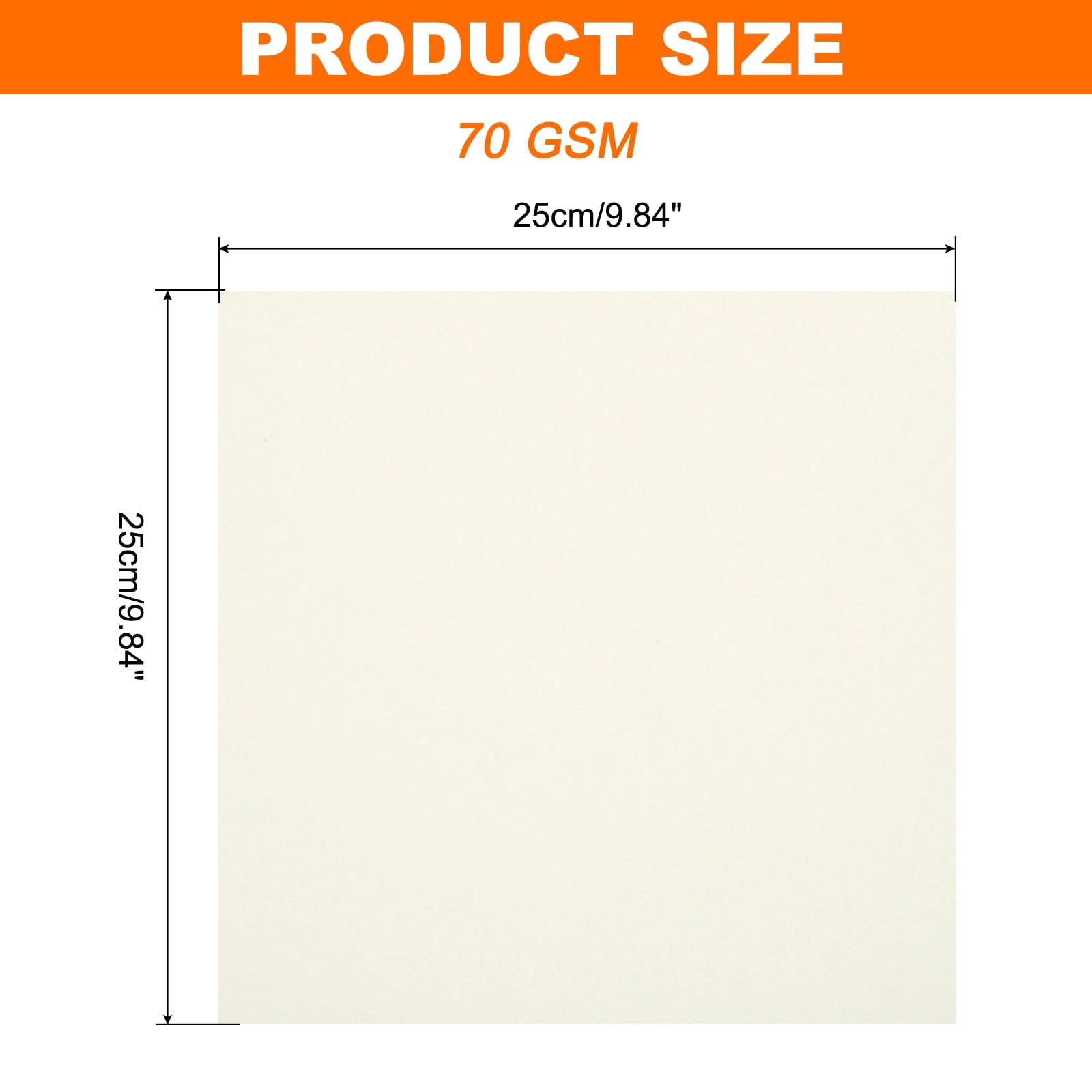 Uxcell 75 Sheets Origami Paper Double Sided 10x10 Inch(25x25cm) 70GSM Origami Paper Square Sheet Easy Fold for Beginners DIY Arts Crafts Projects, Creamy White
