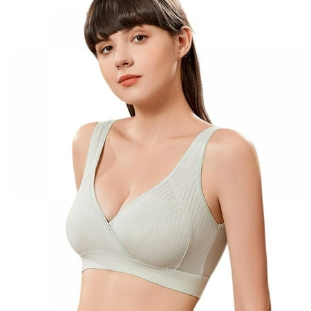 

Xmarks Maternity Women s Wrap Front Nursing Sleep Bra 2 Pack Green 40/90ABCD