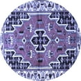 thumbnail image 1 of Ahgly Company Indoor Round Persian Blue Traditional Area Rugs, 3' Round, 1 of 4