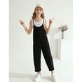 thumbnail image 5 of Usaibhir Girls' Casual Sleeveless Jumpsuits Loose Spaghetti Strap Romper Long Pants Kids V-Neck Overalls with Pockets, 5 of 7