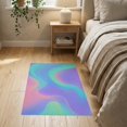 thumbnail image 3 of ODIKA 2'x3' Pastel Rainbow Waves of Serenity Design Washable Throw Rug Seamless Flow and Gradient for Modern Decor Non-Slip, Low Profile, Flatwoven, Easy Care for Hallway, Study Room, 3 of 7