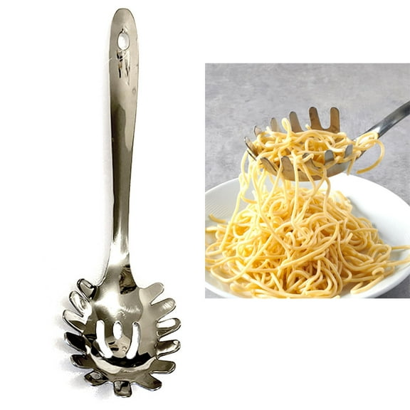 1 Stainless Steel Pasta Server Fork Spaghetti Noodles Spoon Kitchen Utensil 13"