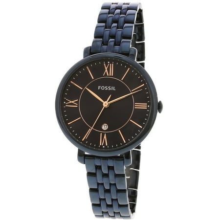 Fossil Women's Jacqueline ES4094 Blue Stainless-Steel Plated Quartz ...