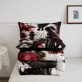 thumbnail image 5 of Manfei Japanese Samurai Dragon Animals Twin Comforter Sets,Cherry Blossom Bedding Set,Red Gray,Black Reversible,2pcs,1 Comforter and 1 Pillowcase, 5 of 7