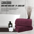 thumbnail image 3 of Moonqueen Juego de 2 toallas de baño premium  Secado rápido  Toallas de microfibra de terciopelo coral altamente absorbentes  Uso multiusos como baño, fitness, baño, ducha, deportes, toalla de yoga, 3 of 7