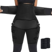 ZHENDUO 4 in 1 Waist Trainer for Women,Arm and Thigh Waist Trimmer Butt Lifter Sauna Sweat Belt Stomach Wraps for Workout(L-XL)