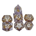 thumbnail image 3 of 7 dados acrílicos multicara D4 D6 D8 D10 (0-9) D10 (10-90) D12 D20 dados digitales Violeta, 3 of 6